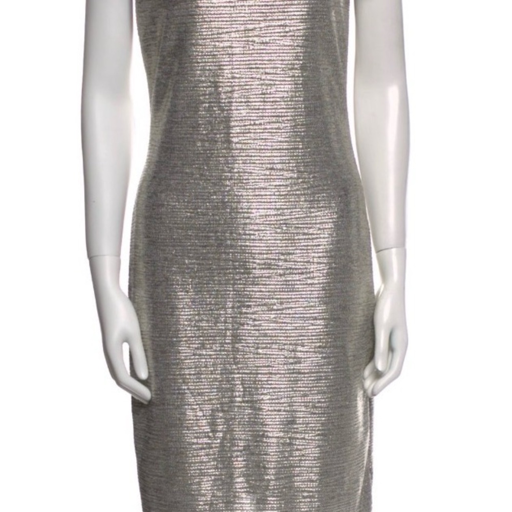 Alice and Olivia Elegant Silver Sleeveless Dress